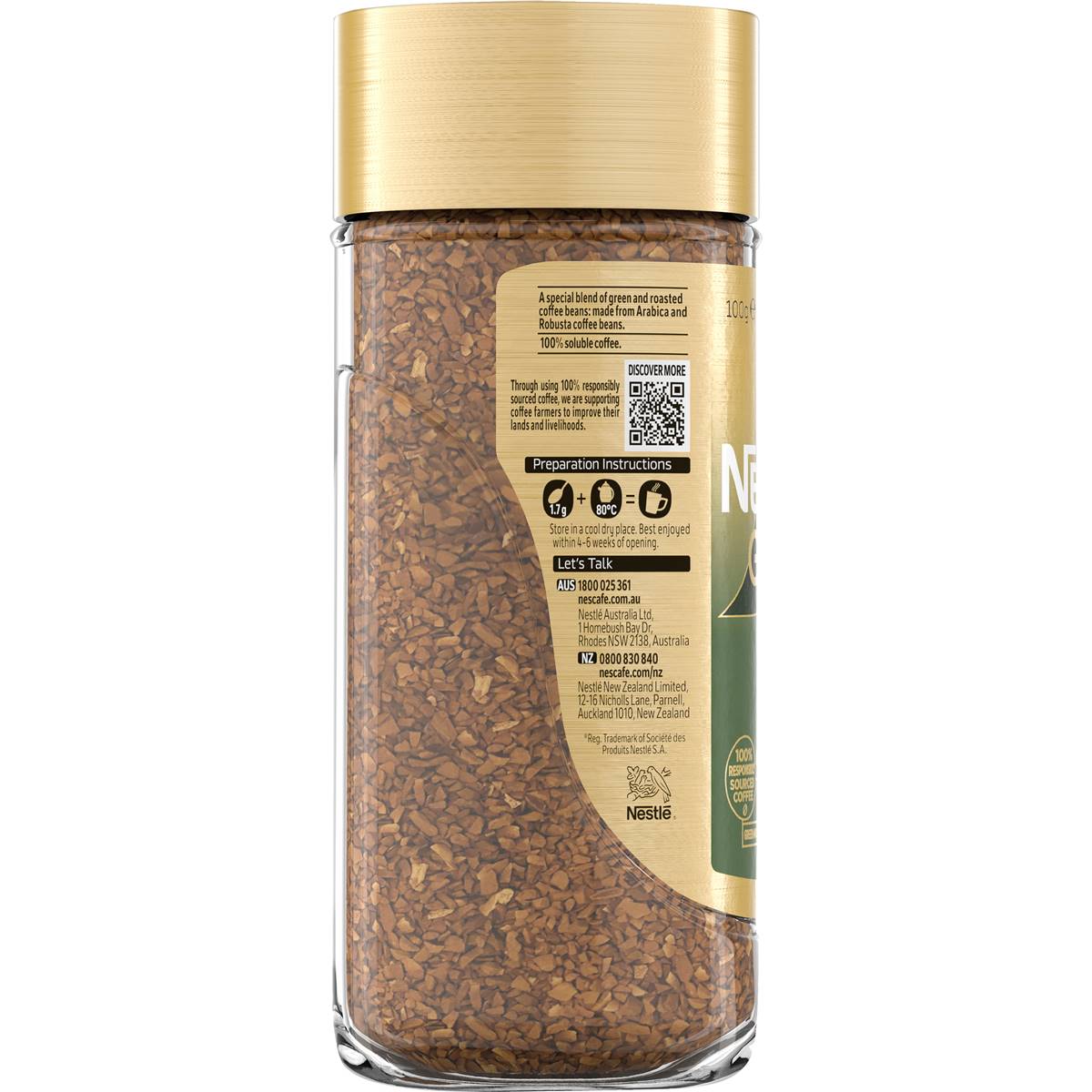 Nescafe Gold Green Blend Soluble Instant Coffee 100g