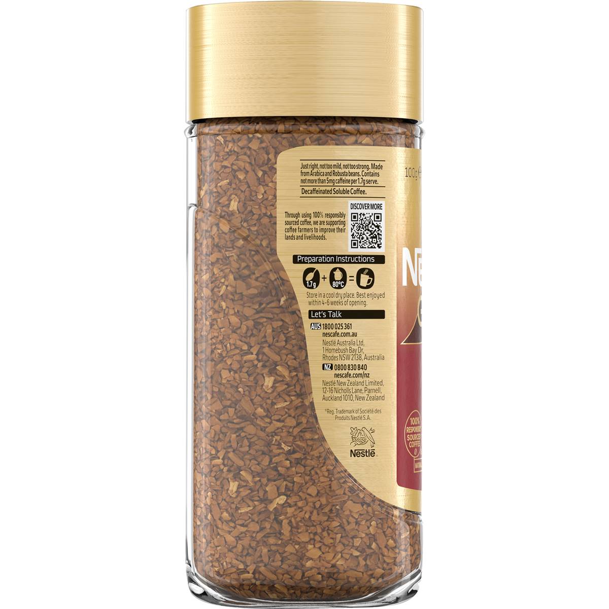 Nescafe Gold Decaf Soluble Instant Coffee 100g