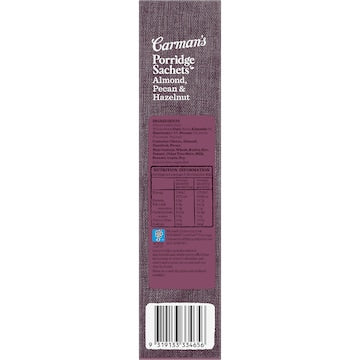 Carman's Porridge Sachets Almond Pecan & Hazelnut 8 pack