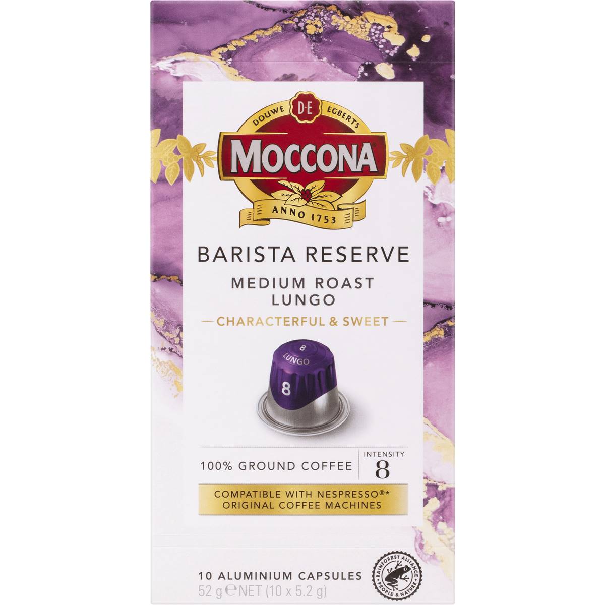 Moccona Barista Reserve Capsules Medium Roast Lungo 10 Pack