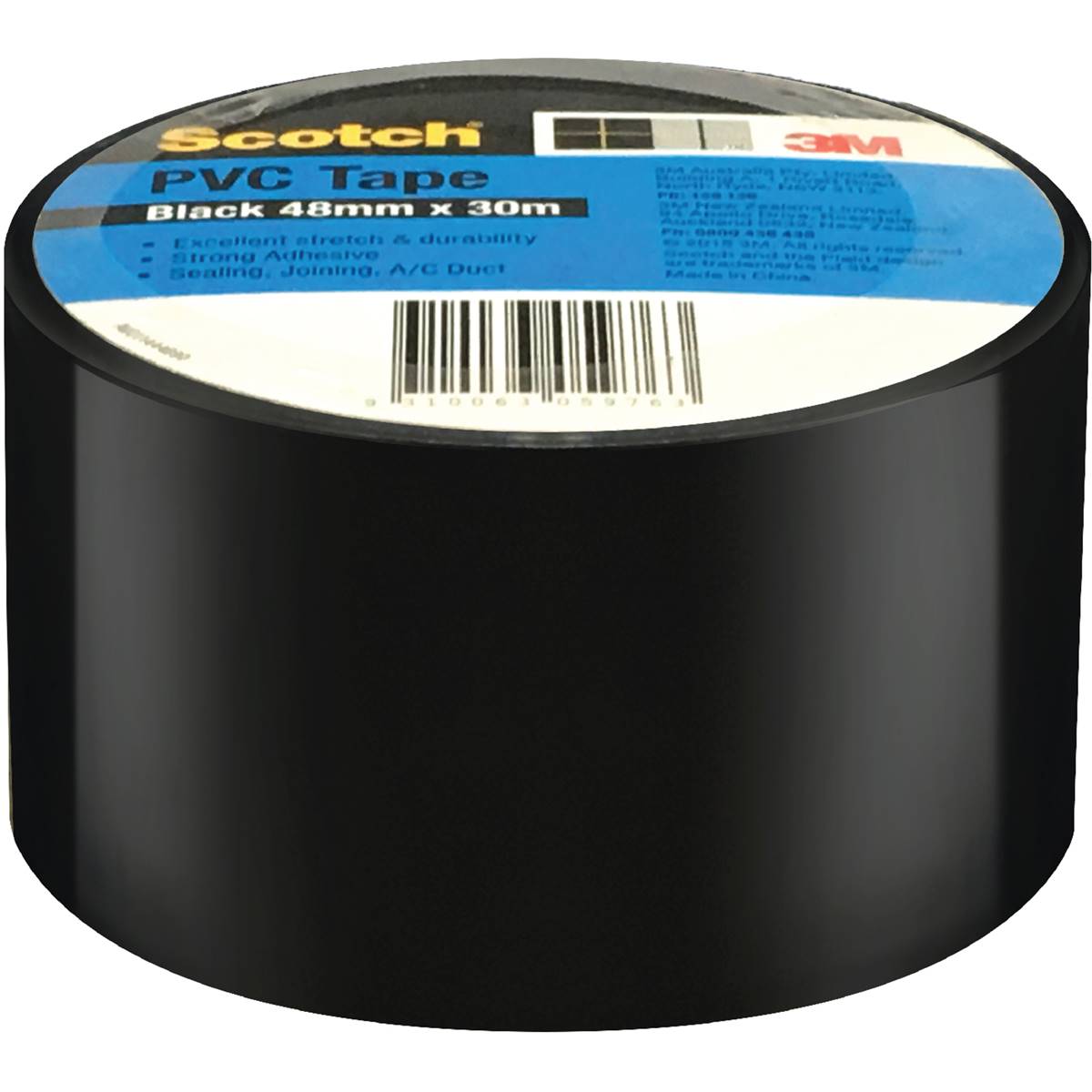 Scotch Pvc Duct Tape Black 48mm x 30m Each