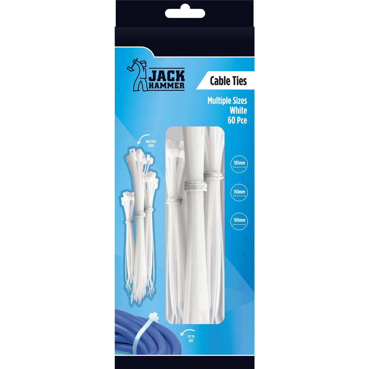 Jack Hammer Cable Ties Multiple Sizes Each