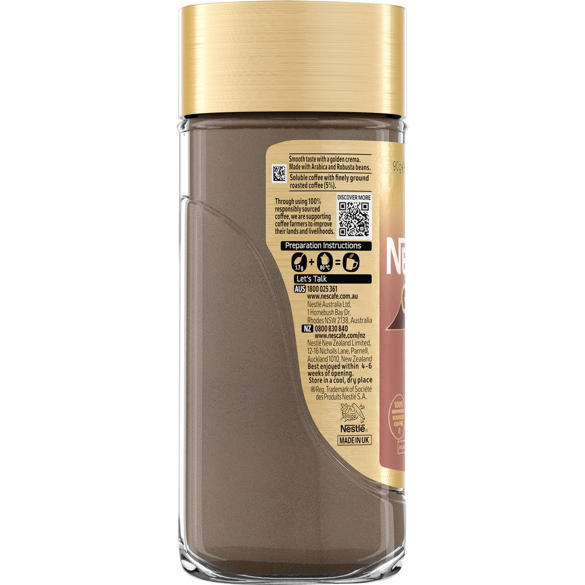 Nescafe Gold Smooth Soluble Instant Coffee 90g
