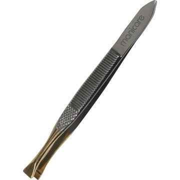 Manicare Flat Tweezer Gold Tipped each