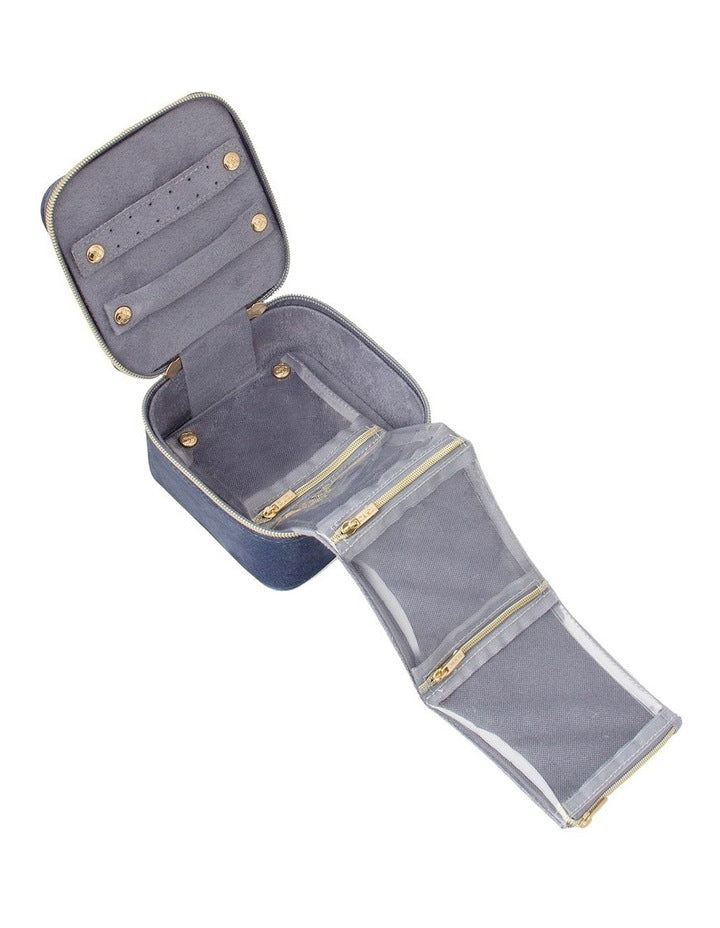 Luxe Velvet Cube Storm Jewellery Bag