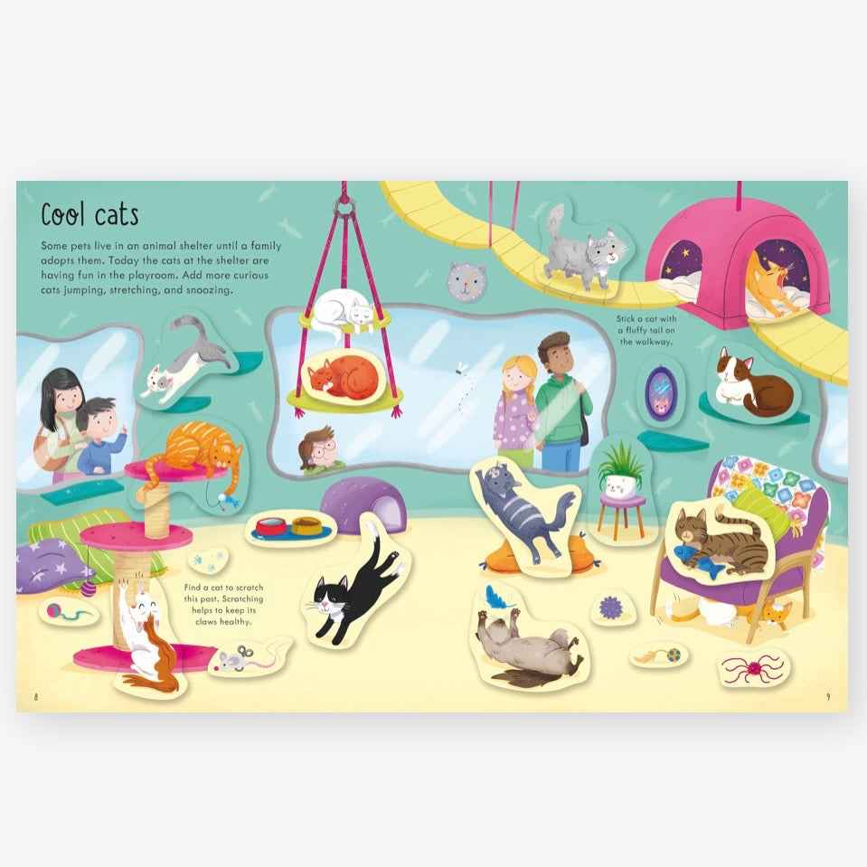 Pets First Sticker Activity Book with 150 stickers (Paperback) by Usborne Travel Toys
