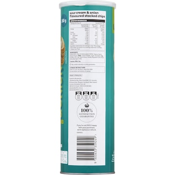 Woolworths Sour Cream & Onion Stacked Chips 160g