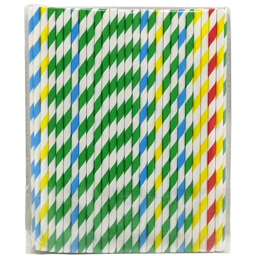 Armada Paper Straws Striped 100 pack