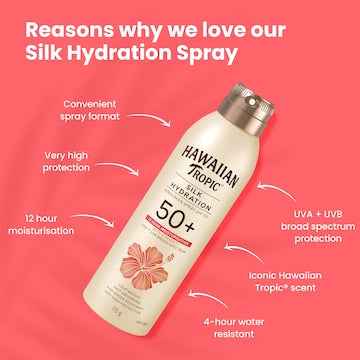 Hawaiian Tropic SPF 50+ Silk Hydration Sunscreen Spray 175g