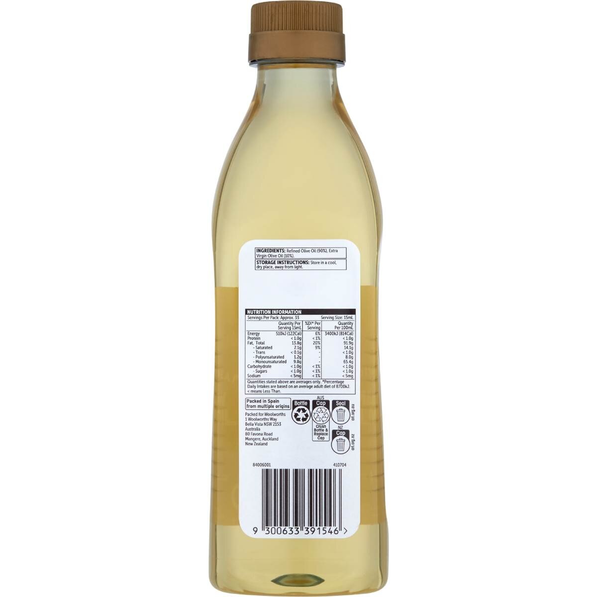 Woolworths Olive Oil Spanish Mellow 500ml