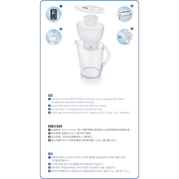 Brita Water Filter Jug Starter Pack Marella XL 3.5L With 2 Filters each