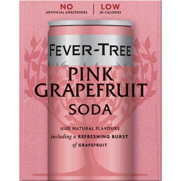 Fever-Tree Pink Grapefruit Soda 250mL x 4 pack