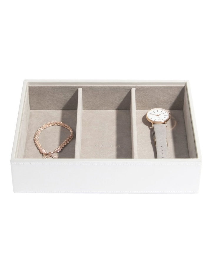 Classic Deep Watch Accessories Layer White Jewellery Box