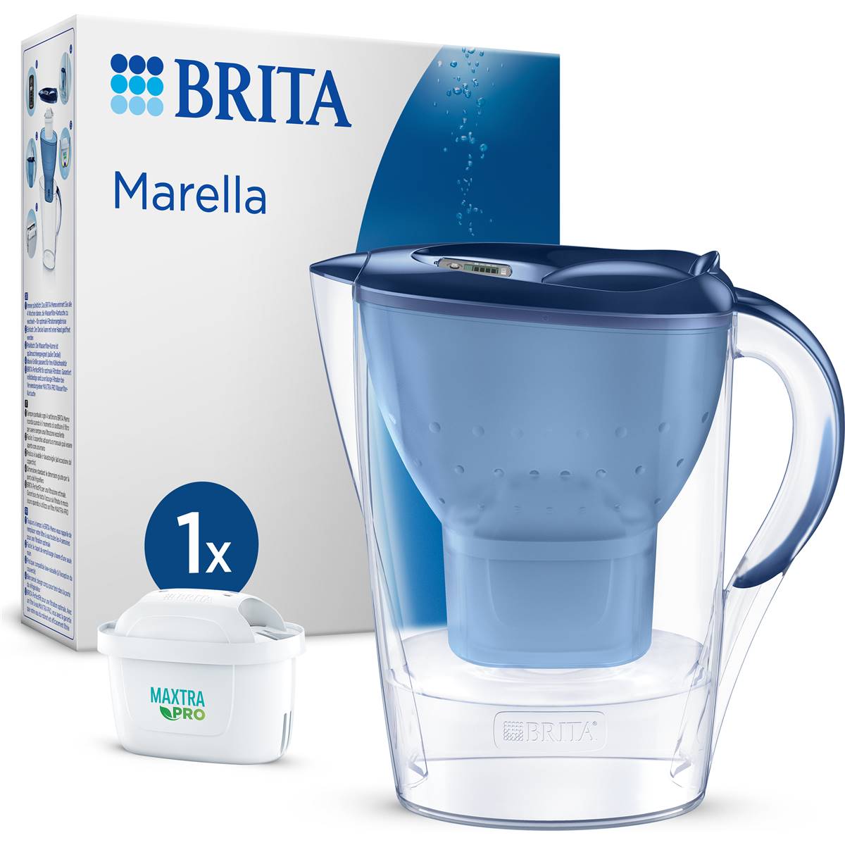Brita Water Filter Jug Marella Blue 2.4L