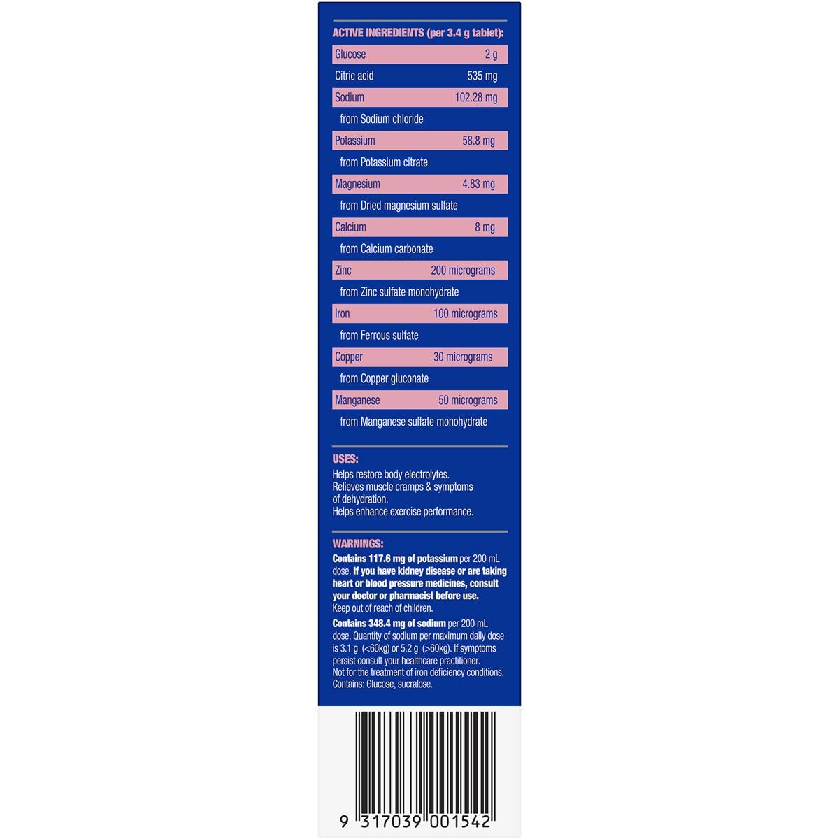 Hydralyte Sports Effervescent Tablets Berry 20 Pack