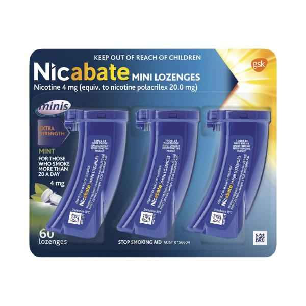 Mini Lozenge Quit Smoking Aid Nicotine 4mg Extra Strength Mint
