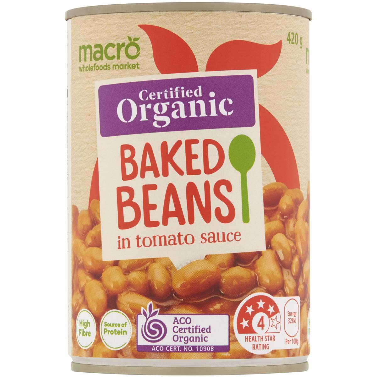 Macro Organic Baked Beans 420g