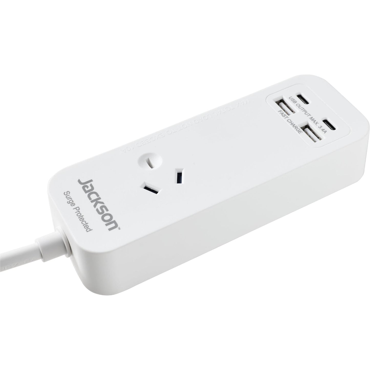 Jackson Fast Charge USB-C/A 1 Portable Powerboard (White)