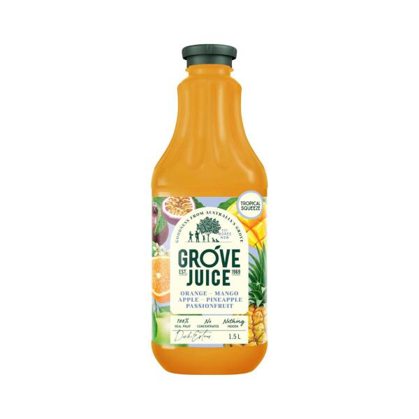 GROVE JUICE ORANGE MANGO PINEAPPLE APPLE PASSIONFRUIT 1.5L