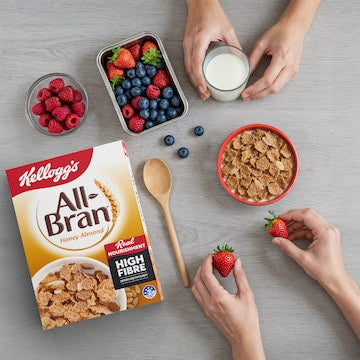 Kellogg's All-Bran Flakes Honey Almond Breakfast Cereal 420g