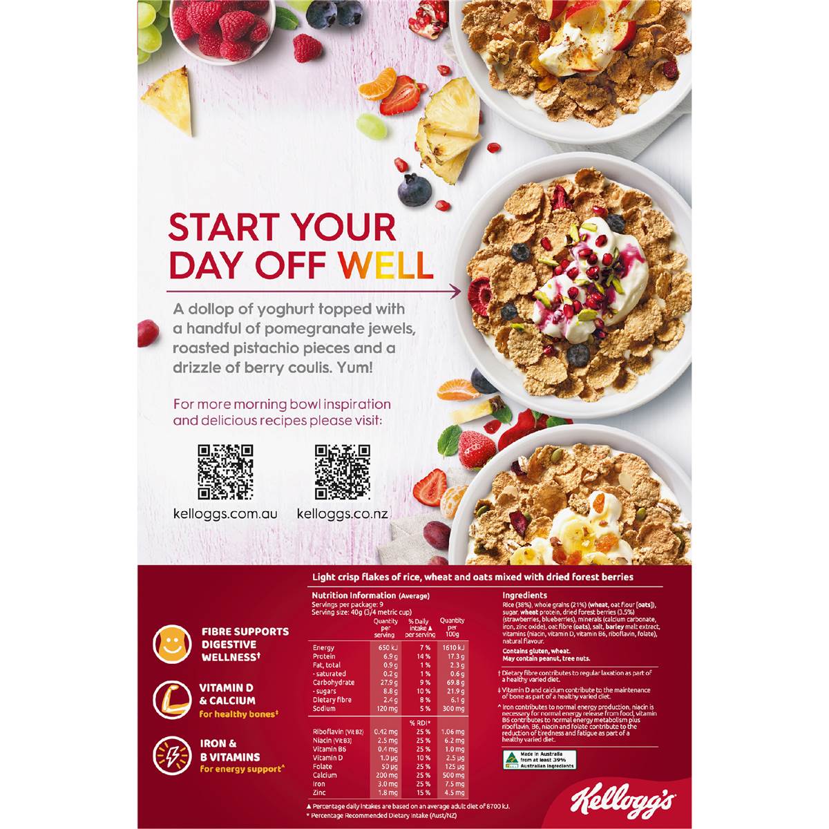 Kellogg's Special K Forest Berries Cereal 380g