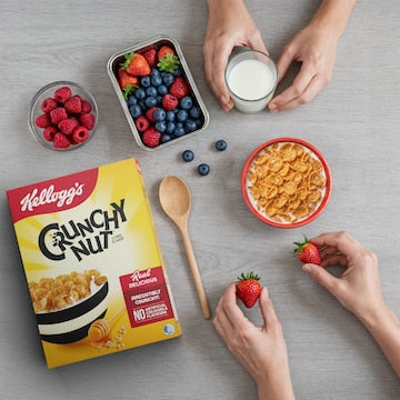 Kellogg's Crunchy Nut Corn Flakes Breakfast Cereal 380g