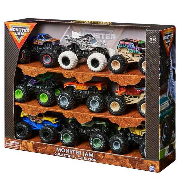 Monster Jam, Official 9-Pack of 1:64 Scale Die-Cast Monster Trucks, Monster Truck