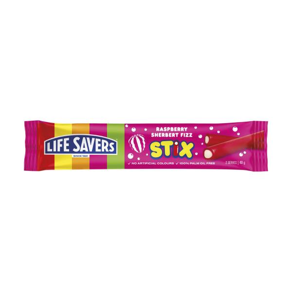 LIFE SAVERS RASPBERRY STIX 40G.