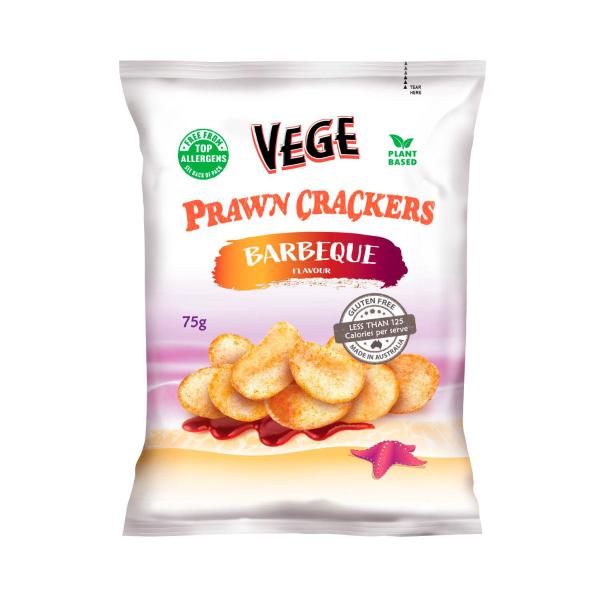 VEGE VEGAN PRAWN CRACKERS BARBEQUE 75G