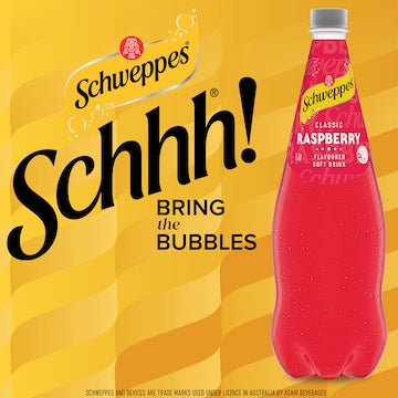 Schweppes Traditional Raspberry Soft Drink Bottle 1.1L