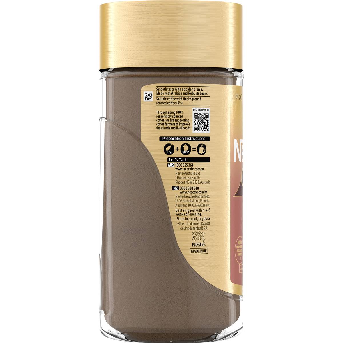 Nescafe Gold Smooth Soluble Instant Coffee 180g