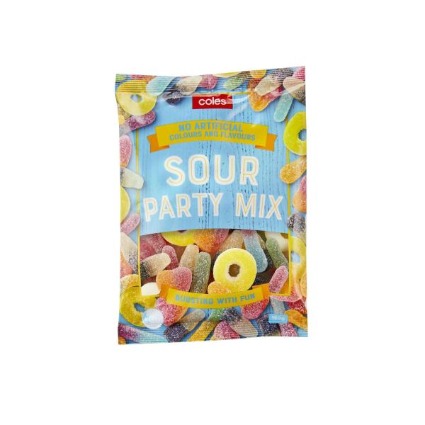 COLES SOUR PARTY MIX 150G