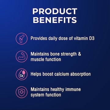 Ostelin Vitamin D 1000IU D3 Capsules For Bone Health + Immunity 60 pack