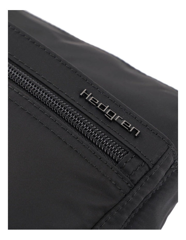 Zip Top Crossbody Bag in Eye Black