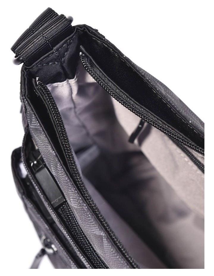 Zip Top Crossbody Bag in Orva Grey