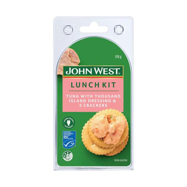 JOHN WEST LUNCH KIT TUNA THOUSAND ISLAND:.:108 GRAM