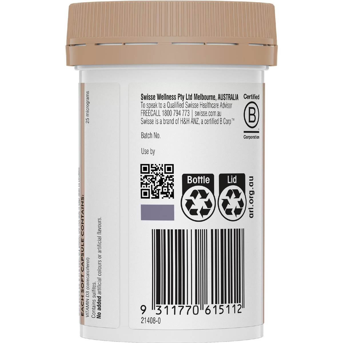 Swisse Ultiboost Vitamin D Capsules 250 pack