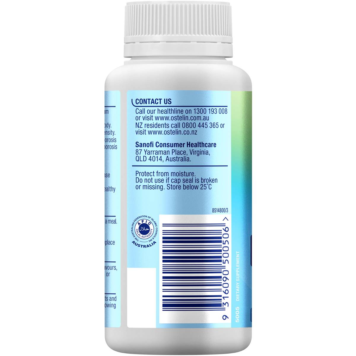 Ostelin Calcium & Vitamin d Tablets With d3 For Bones + Immunity 130 Pack