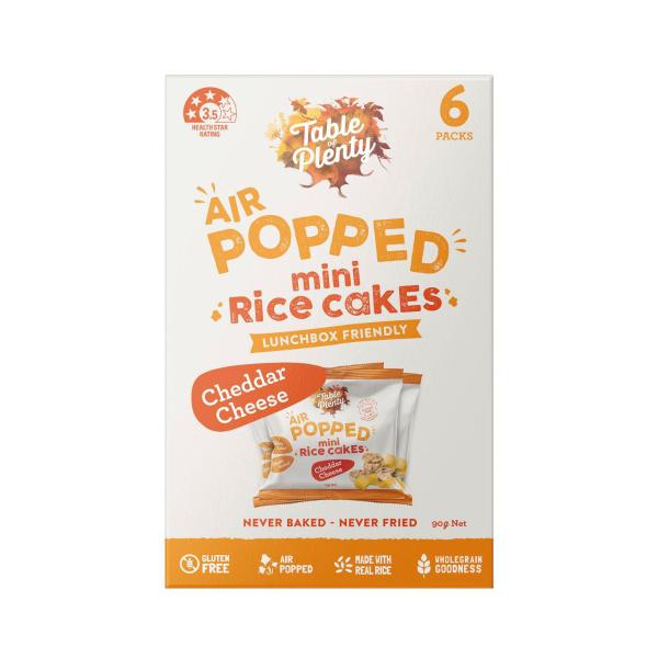 Popped Rice Cakes Cheddar Cheese 6 Pack