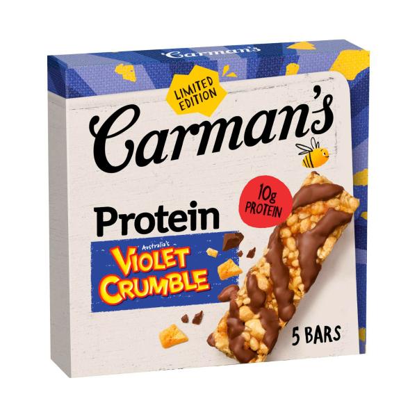 CARMANS PROTEIN BARS VIOLET CRUMBLE 5 PACK