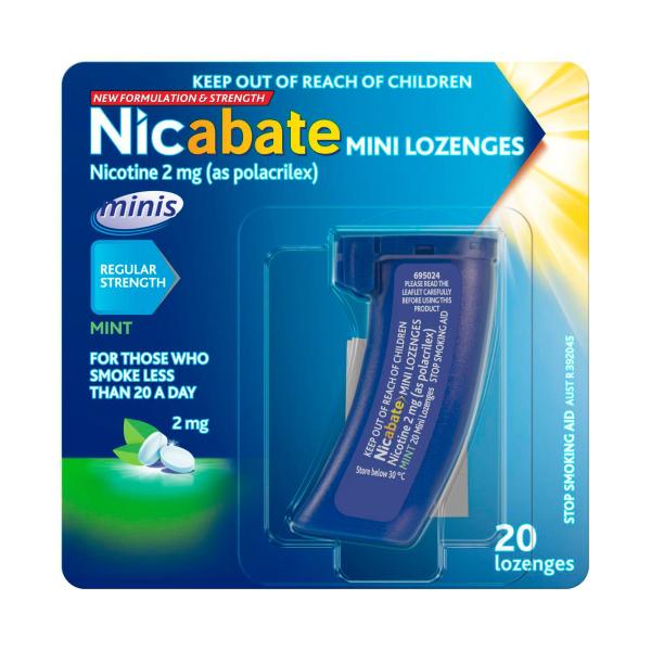 NICABATE MINI LOZENGES MINT 2MG 20PK