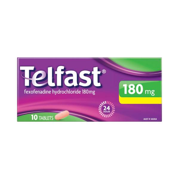 TELFAST HAYFEVER RELIEF 180MG 10PK