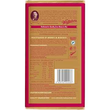 Whittaker's Berry & Biscuit Milk Chocolate Block 250g