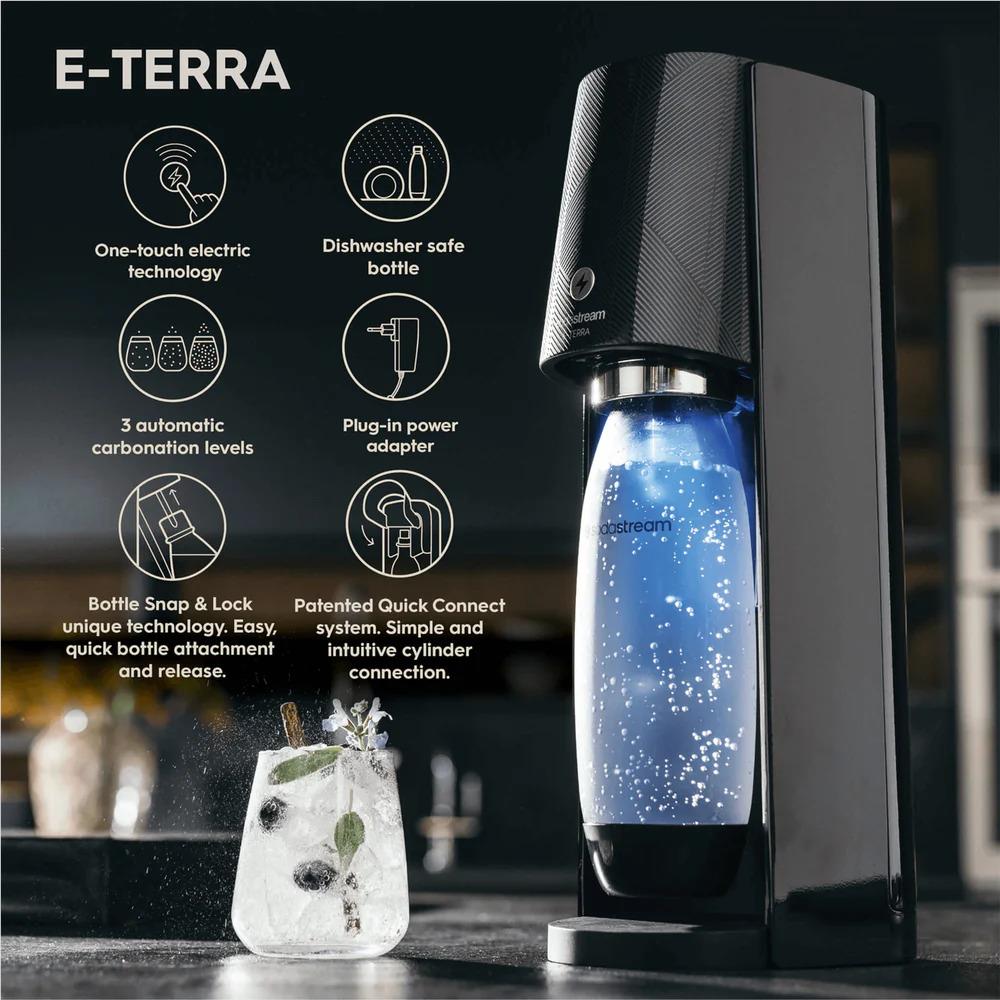 SodaStream E-Terra Sparkling Water Maker (Black)