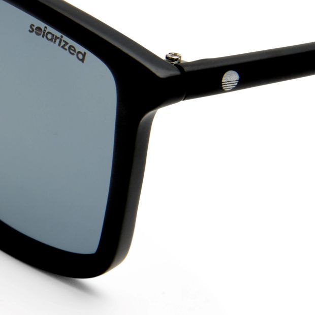 Sunshades Deep Square Sunglasses, Matte Black