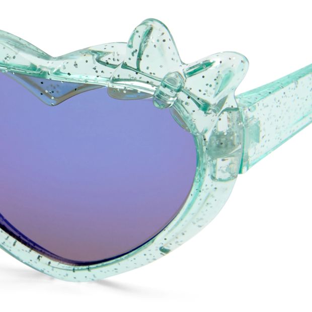 Sunshades Kids Heart Sunglasses, Blue Glitter