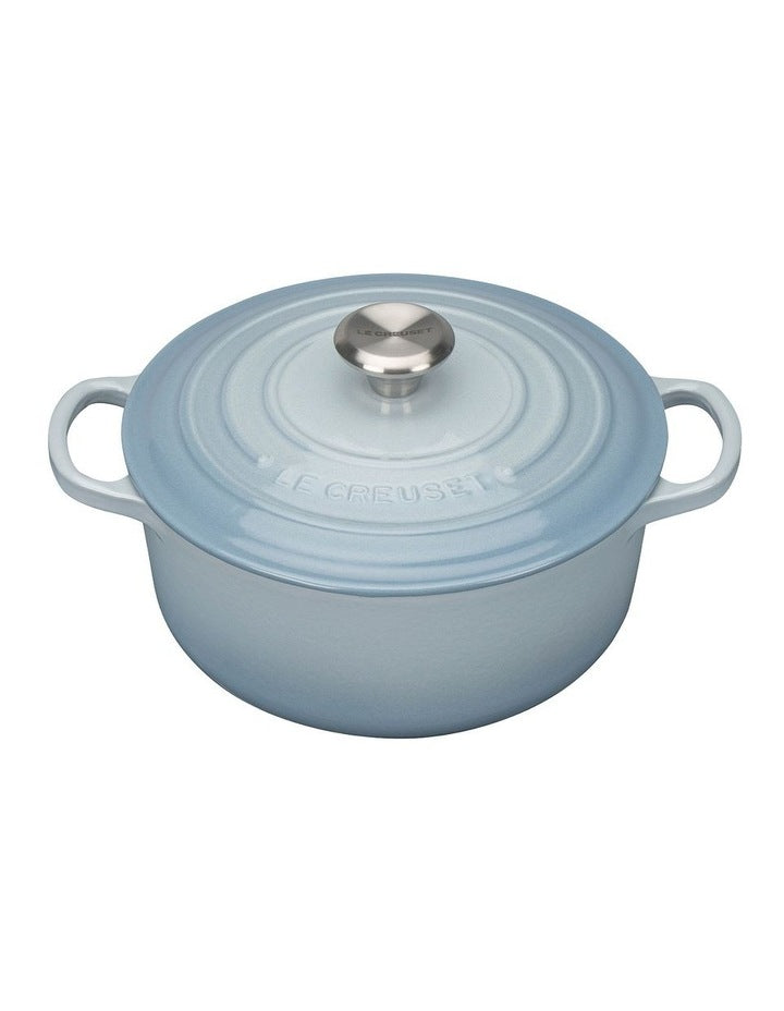 Signature 20cm Cast Iron Round Casserole Blue