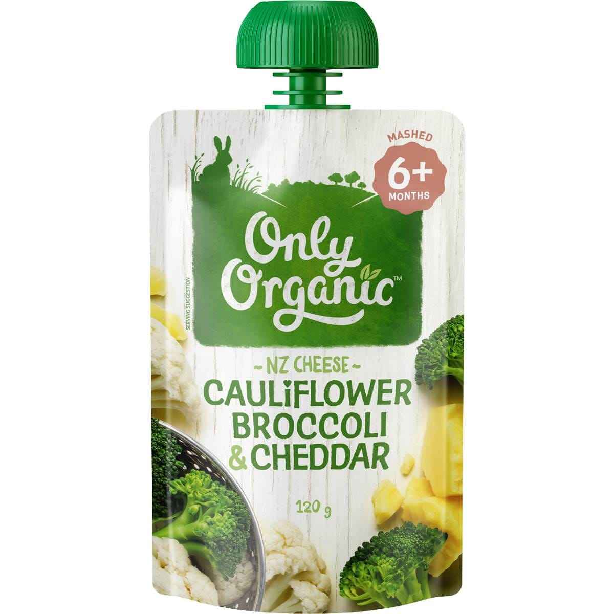 Only Organic Cauliflower Broccoli & Cheddar 120g