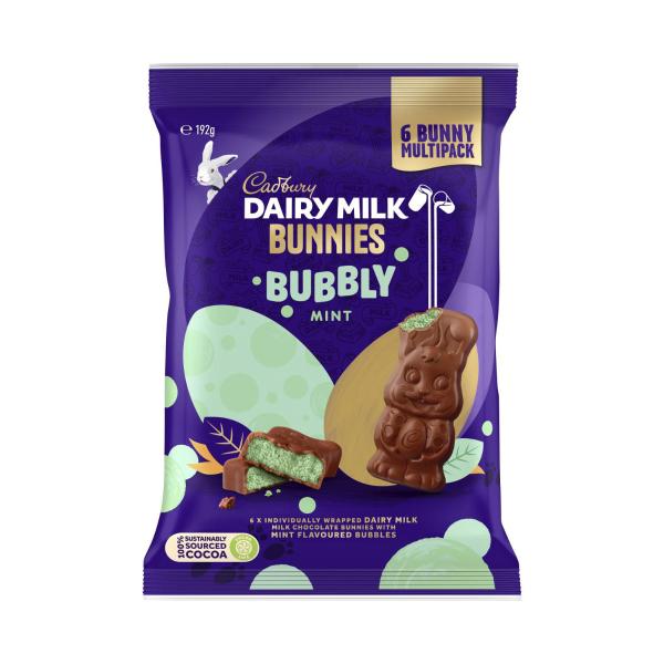 CADBURY BUBBLY MINT CHOCOLATE EASTER SHARE BAG 192G