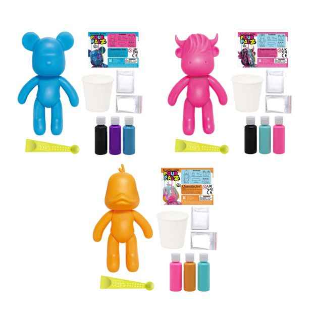 Large Posable Art Bear Figure - Assorted